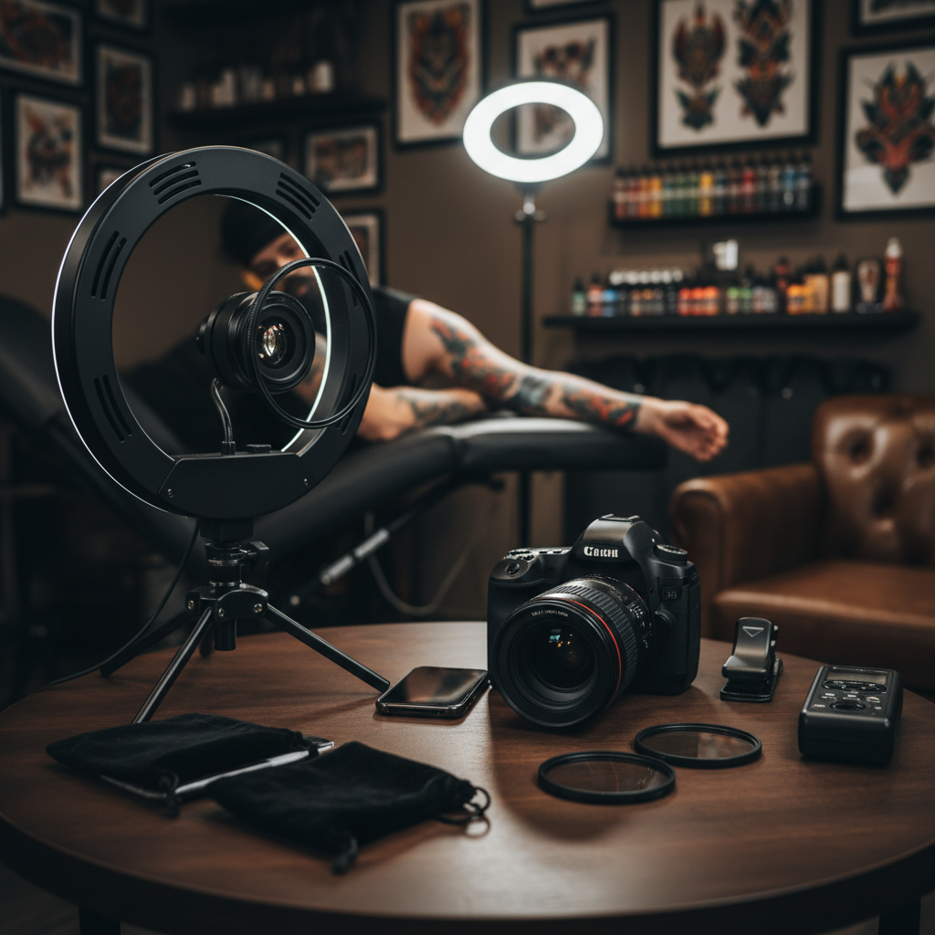 A Luz Perfeita para Tatuadores: Por Que a Lente Polarizada é Essencial para Suas Fotos